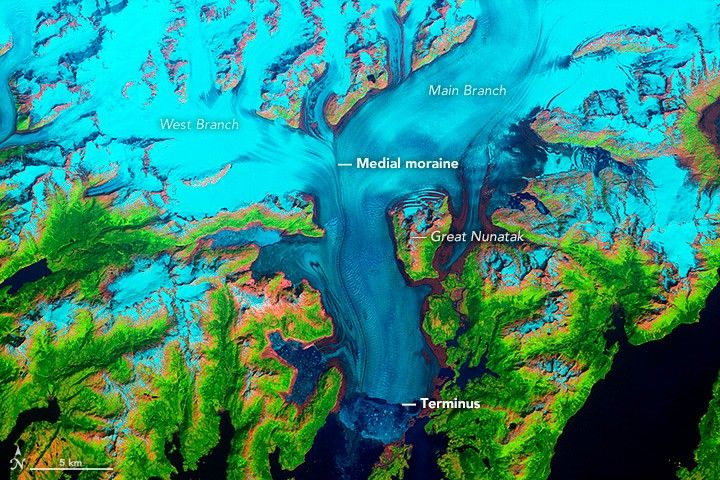 Columbia Glacier in 1986