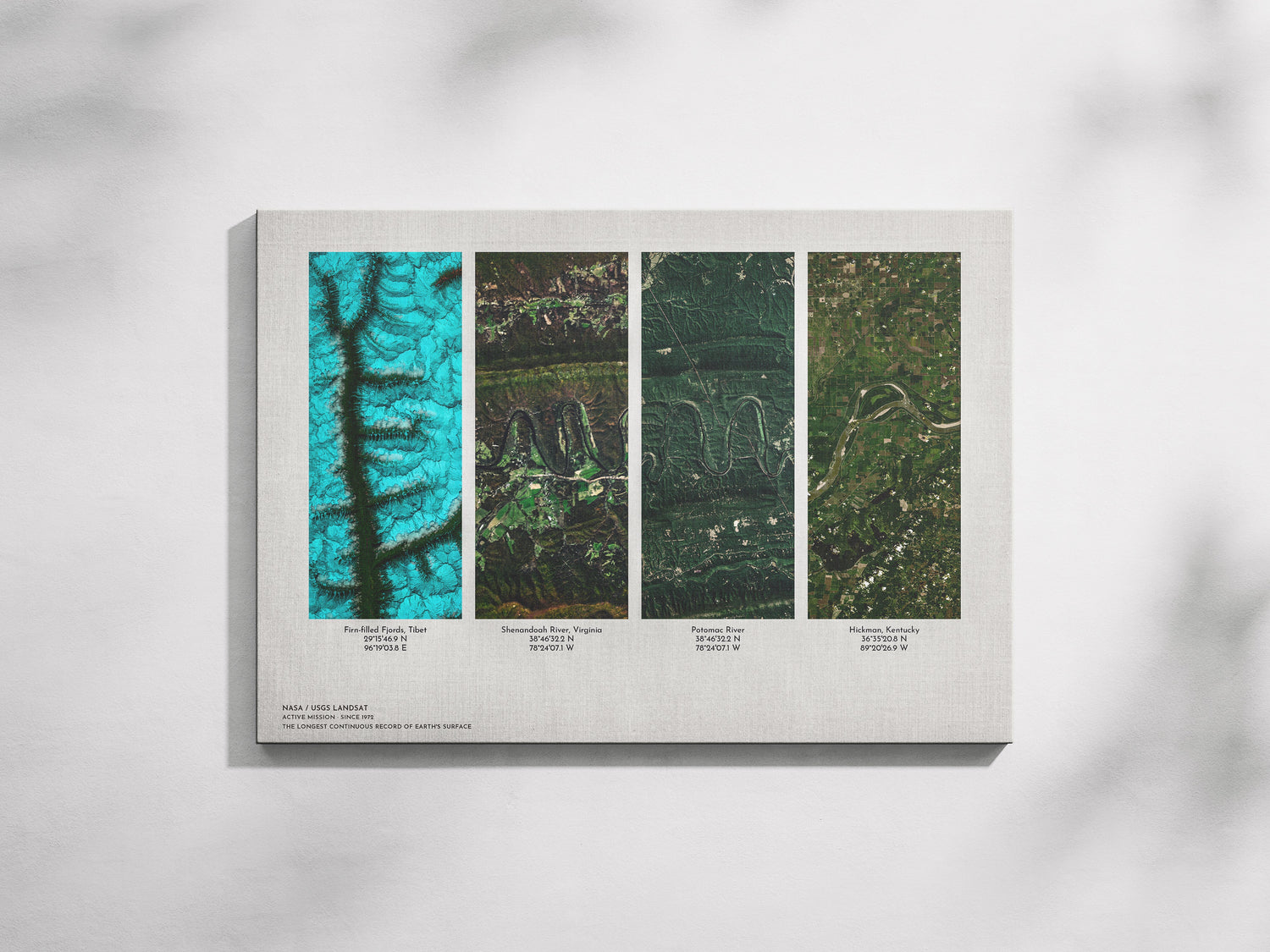 Your name in Landsat framed print from real satellite imagery of Earth