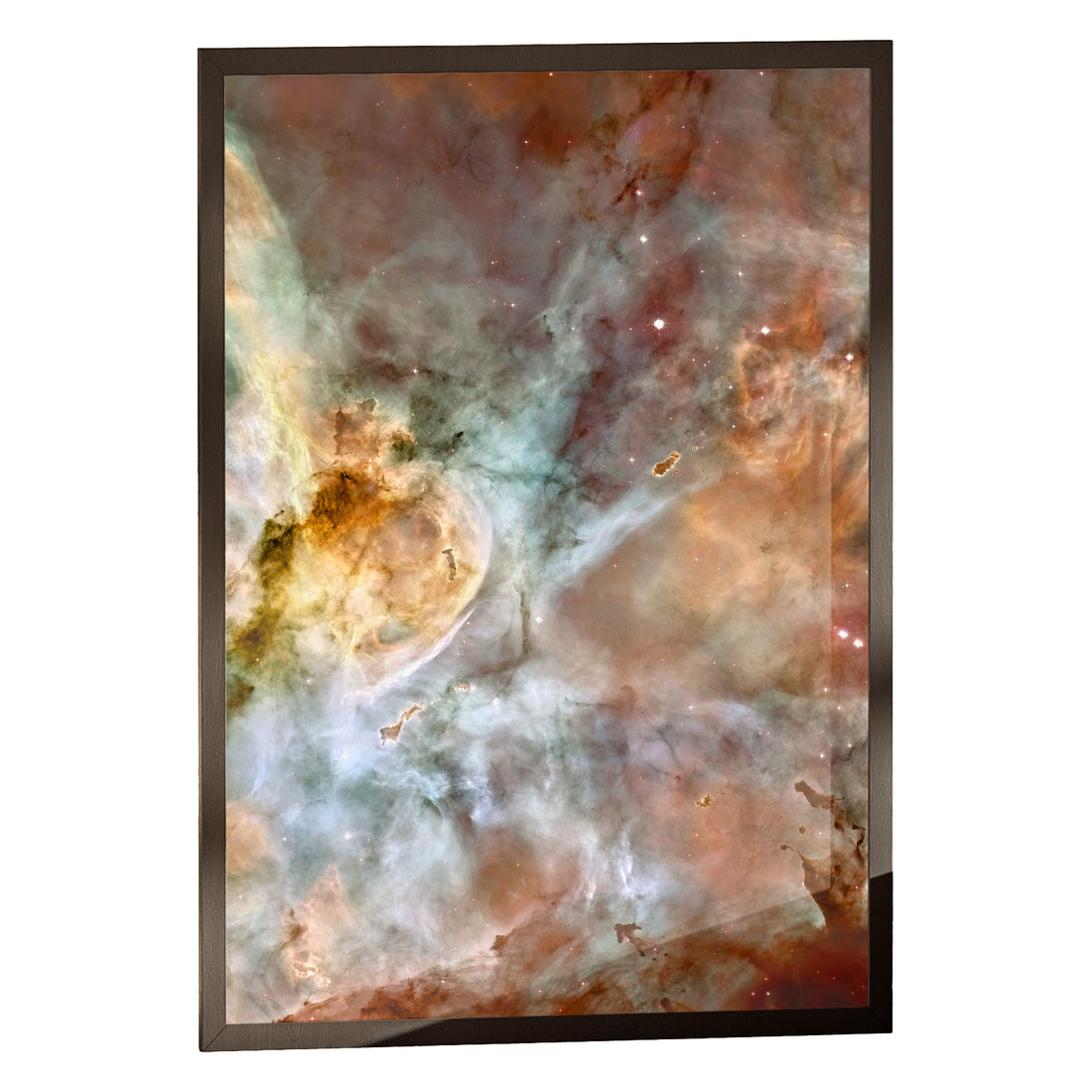 Carina Nebula print in a classic black frame