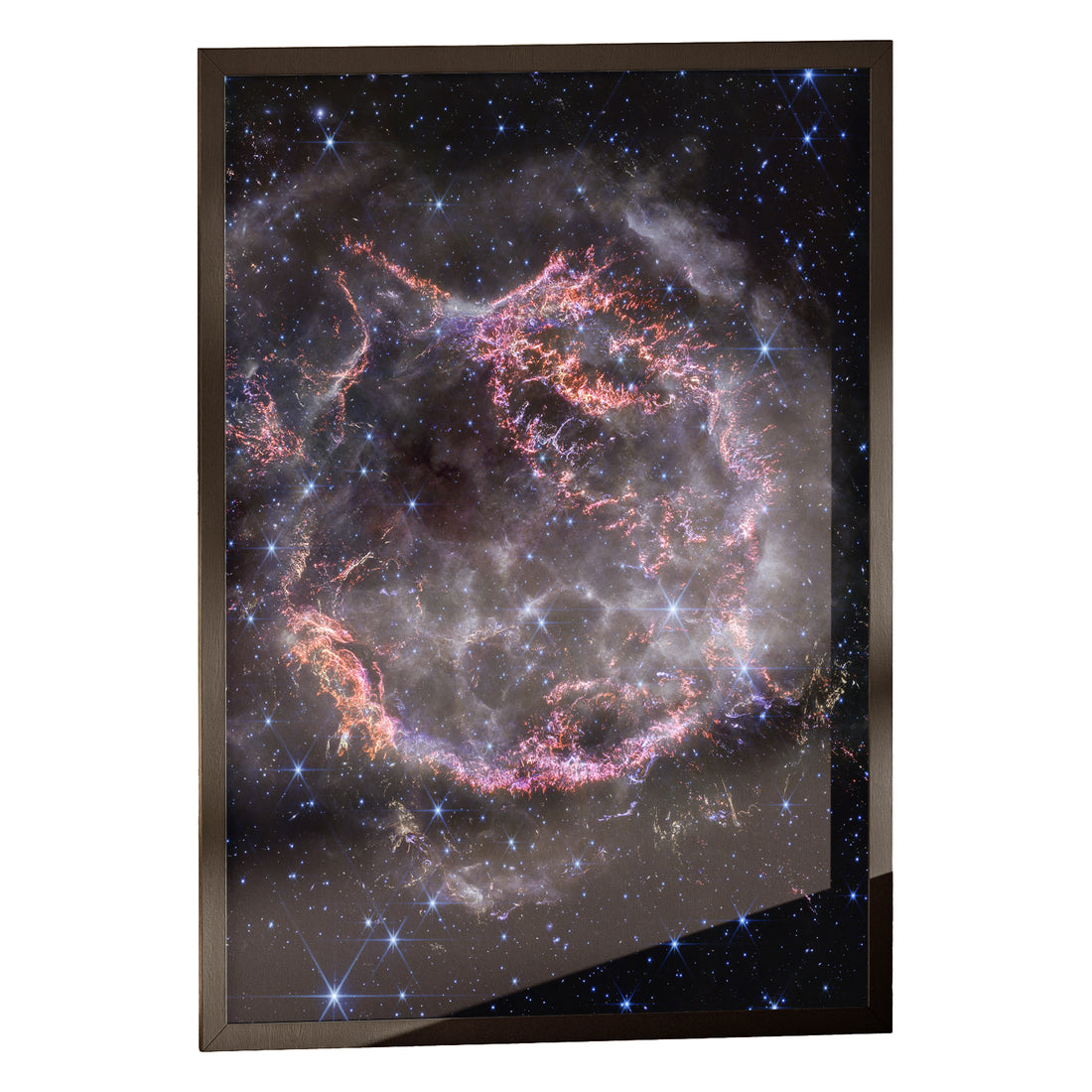Cassiopeia A print in a classic black frame