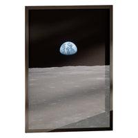 Earth on the Horizon print in a classic black frame