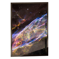 Veil Nebula print in a classic black frame