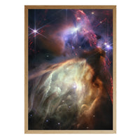 Rho Ophiuchi print in a natural brown wood frame