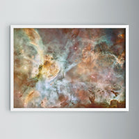 Carina Nebula panorama print in an elegant white frame