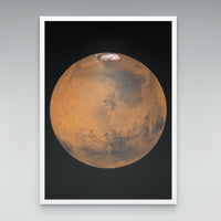 Mars print in an elegant white frame