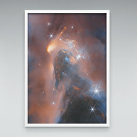 NGC 1333 Perseus print in an elegant white frame