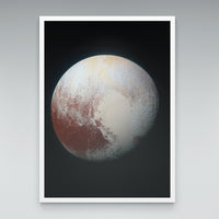 Pluto print in an elegant white frame
