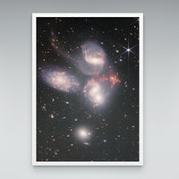 Stephan's Quintet print in an elegant white frame