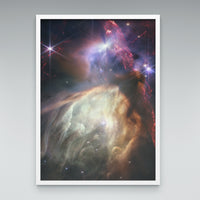 Rho Ophiuchi print in an elegant white frame