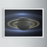 Saturn print in an elegant white frame