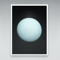 Uranus print in an elegant white frame