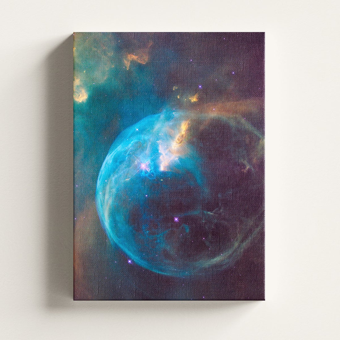 Bubble Nebula print on a stretched canvas, Skylit Studio