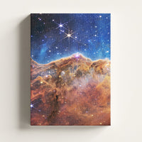 Cosmic Cliffs print on a stretched canvas, Skylit Studio