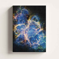 Crab Nebula print on a stretched canvas, Skylit Studio
