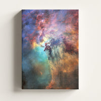 Lagoon Nebula print on a stretched canvas, Skylit Studio