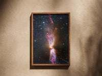 Lynds 483 print in a wooden frame on a plaster wall