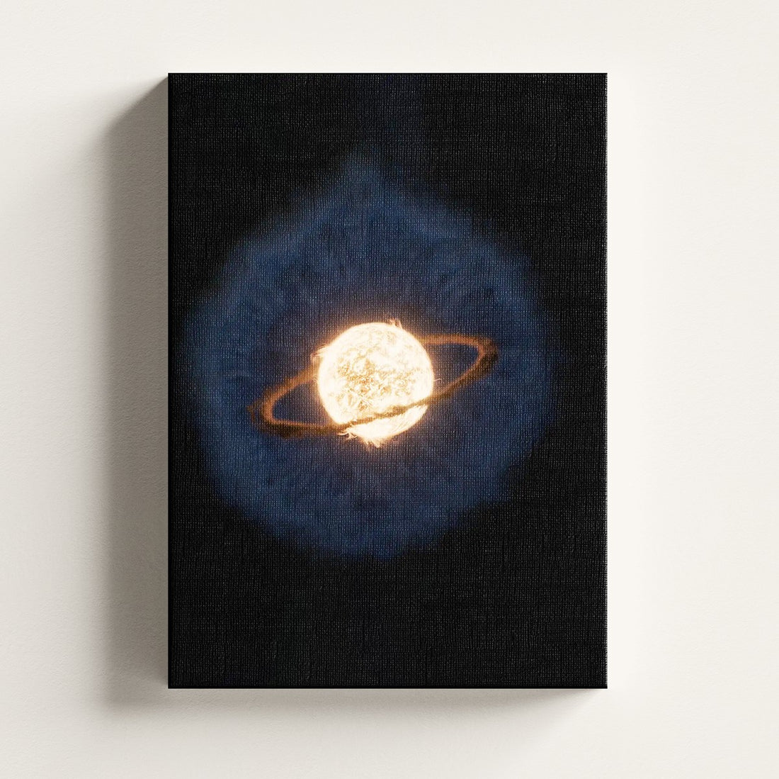 Planetary Engulfment print on a stretched canvas, Skylit Studio