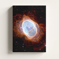 Southern Ring Nebula print on a stretched canvas, Skylit Studio