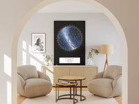 Aurora star map with the azimuth ring in a bright room