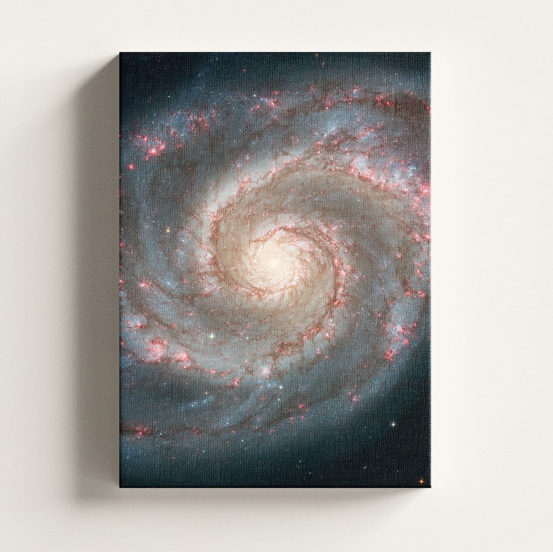 Whirlpool Galaxy print on a stretched canvas, Skylit Studio