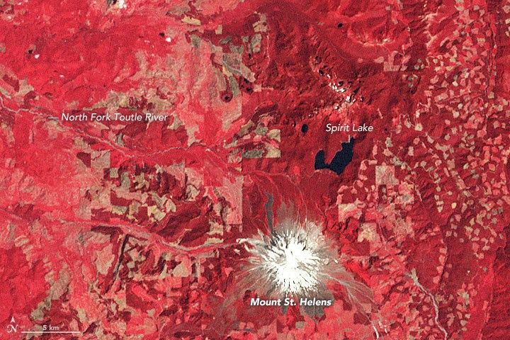 Mount St Helens shortly before the 1980 eruption